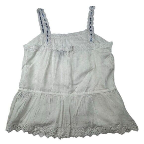 Paige NWT Zherra Eyelet Ribbon Strap Cami in White Size Large - Picture 10 of 11